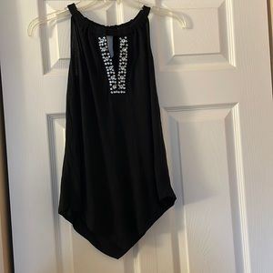 Black embellished top